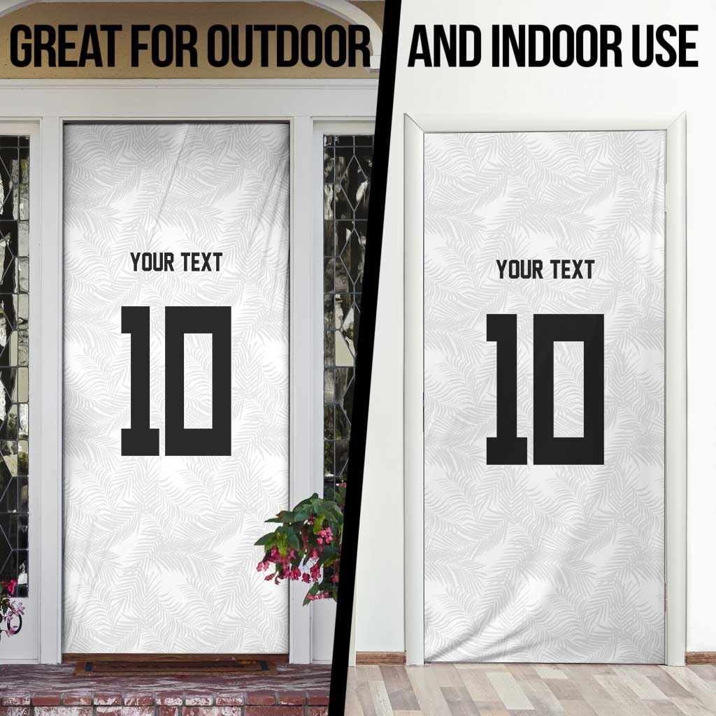 Custom Rugby Fiji Door Cover Fijian Masi Tribal Sporty Style White Color LT03 - Polynesian Pride