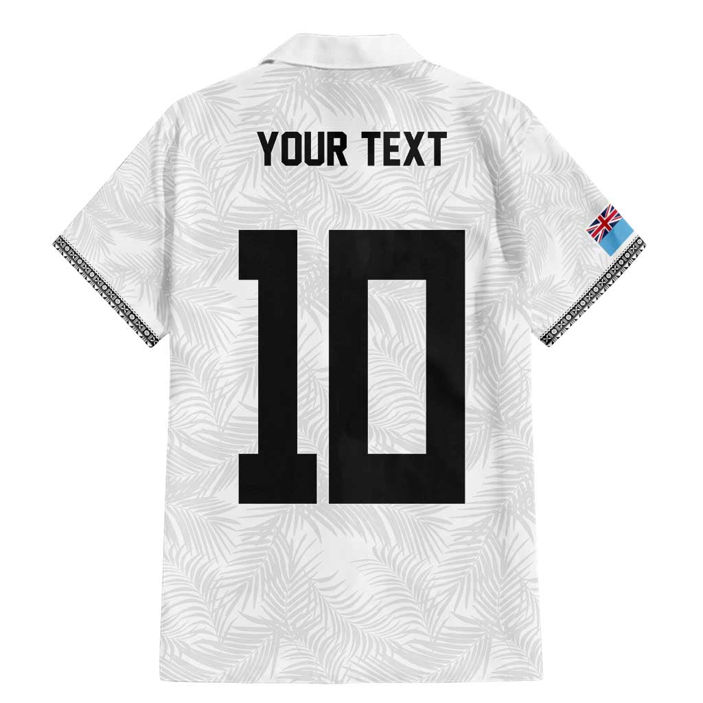 Custom Rugby Fiji Family Matching Mermaid Dress and Hawaiian Shirt Fijian Masi Tribal Sporty Style White Color LT03 - Polynesian Pride