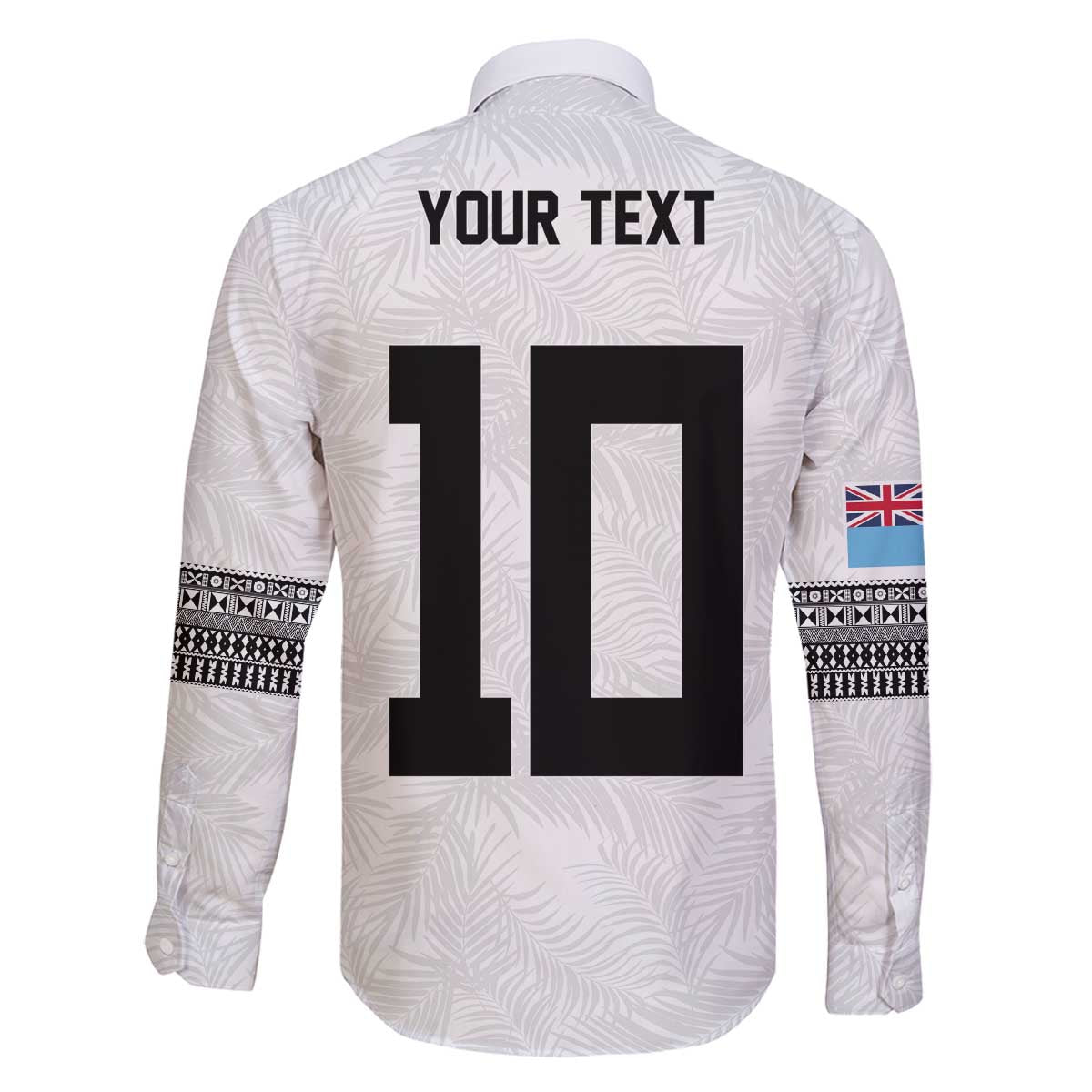 Custom Rugby Fiji Family Matching Off The Shoulder Long Sleeve Dress and Hawaiian Shirt Fijian Masi Tribal Sporty Style White Color LT03 - Polynesian Pride