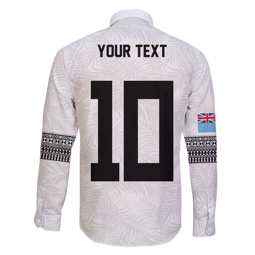 Custom Rugby Fiji Family Matching Short Sleeve Bodycon Dress and Hawaiian Shirt Fijian Masi Tribal Sporty Style White Color LT03 - Polynesian Pride