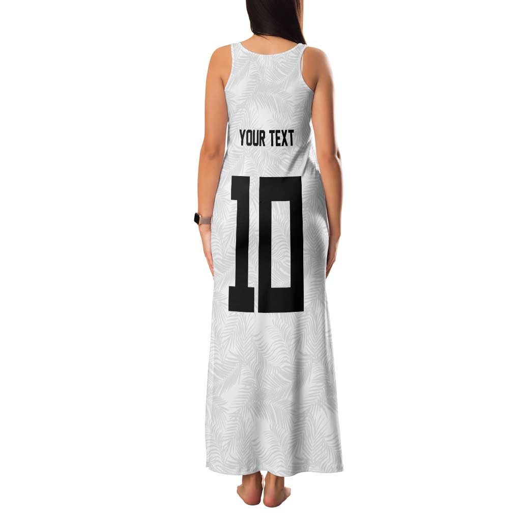 Custom Rugby Fiji Family Matching Tank Maxi Dress and Hawaiian Shirt Fijian Masi Tribal Sporty Style White Color LT03 - Polynesian Pride