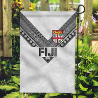 Rugby Fiji Garden Flag Fijian Masi Tribal Sporty Style White Color LT03 Garden Flag White - Polynesian Pride