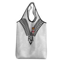 Rugby Fiji Grocery Bag Fijian Masi Tribal Sporty Style White Color LT03 - Polynesian Pride
