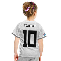 Custom Rugby Fiji Kid T Shirt Fijian Masi Tribal Sporty Style White Color LT03 - Polynesian Pride