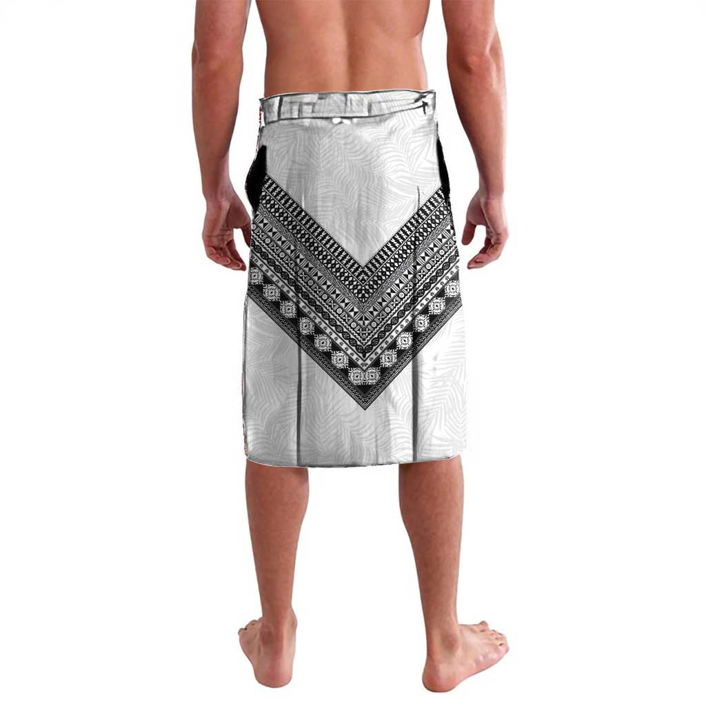 Custom Rugby Fiji Lavalava Fijian Masi Tribal Sporty Style White Color - Polynesian Pride