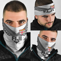 Rugby Fiji Neck Gaiter Fijian Masi Tribal Sporty Style White Color LT03 - Polynesian Pride