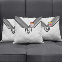 Rugby Fiji Pillow Cover Fijian Masi Tribal Sporty Style White Color LT03 - Polynesian Pride