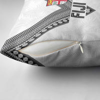 Rugby Fiji Pillow Cover Fijian Masi Tribal Sporty Style White Color LT03 - Polynesian Pride