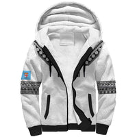 Custom Rugby Fiji Sherpa Hoodie Fijian Masi Tribal Sporty Style White Color LT03 Unisex White - Polynesian Pride