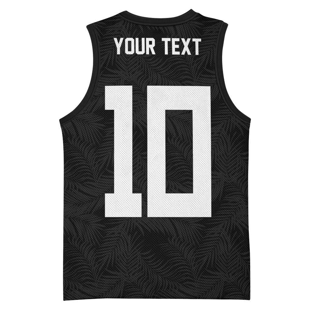 Custom Rugby Fiji Basketball Jersey Fijian Masi Tribal Sporty Style Black Color LT03 - Polynesian Pride
