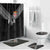 Rugby Fiji Bathroom Set Fijian Masi Tribal Sporty Style Black Color - Polynesian Pride