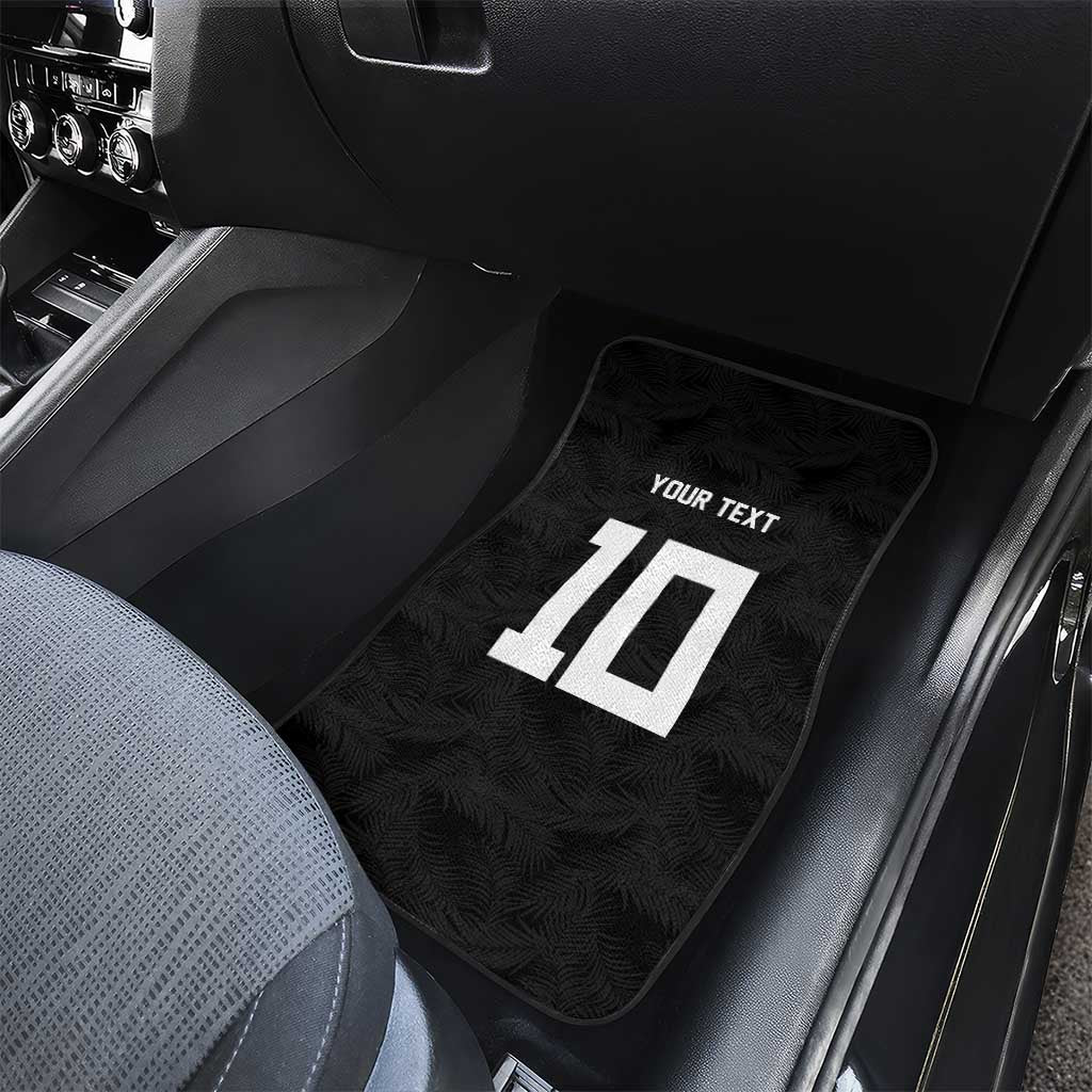 Rugby Fiji Car Mats Fijian Masi Tribal Sporty Style Black Color LT03 - Polynesian Pride