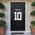 Custom Rugby Fiji Door Cover Fijian Masi Tribal Sporty Style Black Color - Polynesian Pride