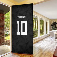Custom Rugby Fiji Door Cover Fijian Masi Tribal Sporty Style Black Color LT03 - Polynesian Pride