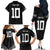 Custom Rugby Fiji Family Matching Off The Shoulder Long Sleeve Dress and Hawaiian Shirt Fijian Masi Tribal Sporty Style Black Color - Polynesian Pride