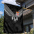 Rugby Fiji Garden Flag Fijian Masi Tribal Sporty Style Black Color - Polynesian Pride