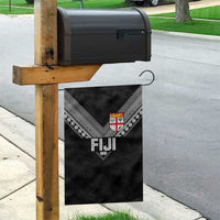 Rugby Fiji Garden Flag Fijian Masi Tribal Sporty Style Black Color LT03 - Polynesian Pride