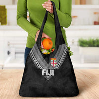 Rugby Fiji Grocery Bag Fijian Masi Tribal Sporty Style Black Color LT03 - Polynesian Pride