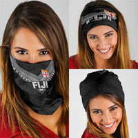 Rugby Fiji Neck Gaiter Fijian Masi Tribal Sporty Style Black Color LT03 - Polynesian Pride