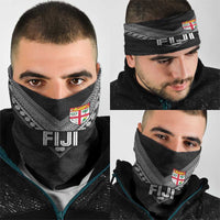 Rugby Fiji Neck Gaiter Fijian Masi Tribal Sporty Style Black Color LT03 - Polynesian Pride
