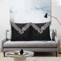 Rugby Fiji Pillow Cover Fijian Masi Tribal Sporty Style Black Color LT03 - Polynesian Pride