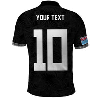 Custom Rugby Fiji Polo Shirt Fijian Masi Tribal Sporty Style Black Color LT03 - Polynesian Pride