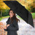 Rugby Fiji Umbrella Fijian Masi Tribal Sporty Style Black Color - Polynesian Pride