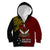 Papua New Guinea Western Province Kid Hoodie PNG Birds Of Paradise Polynesian Arty Style LT03 Zip Hoodie Red - Polynesian Pride