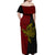 Personalised Papua New Guinea Western Province Off Shoulder Maxi Dress PNG Birds Of Paradise Polynesian Arty Style LT03 - Polynesian Pride