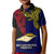 Papua New Guinea West New Britain Province Kid Polo Shirt PNG Birds Of Paradise Polynesian Arty Style LT03 Kid Blue - Polynesian Pride