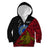 Papua New Guinea Sandaun Province Kid Hoodie PNG Birds Of Paradise Polynesian Arty Style LT03 Zip Hoodie Red - Polynesian Pride