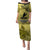 Personalised Papua New Guinea National Capital District Puletasi PNG Birds Of Paradise Polynesian Arty Style LT03 Long Dress Yellow - Polynesian Pride