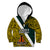 Papua New Guinea Jiwaka Province Kid Hoodie PNG Birds Of Paradise Polynesian Arty Style LT03 Zip Hoodie Yellow - Polynesian Pride