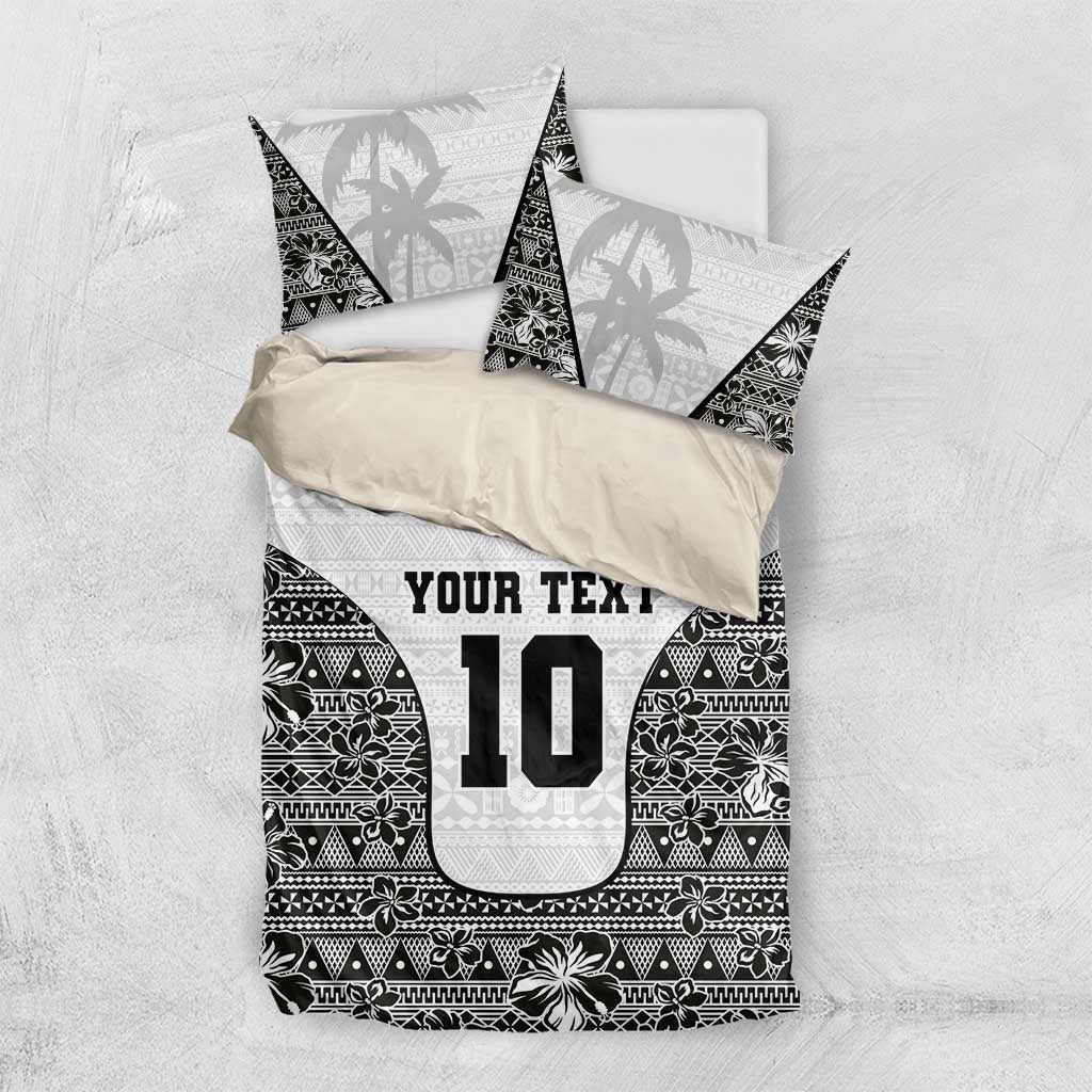 Custom Fiji Pacific Rugby 2024 Bedding Set Tapa Tribal and Fijian Masi Pattern LT03 US Twin 172cm x 218cm White - Polynesian Pride