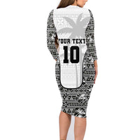 Custom Fiji Pacific Rugby 2024 Family Matching Long Sleeve Bodycon Dress and Hawaiian Shirt Tapa Tribal and Fijian Masi Pattern LT03 - Polynesian Pride