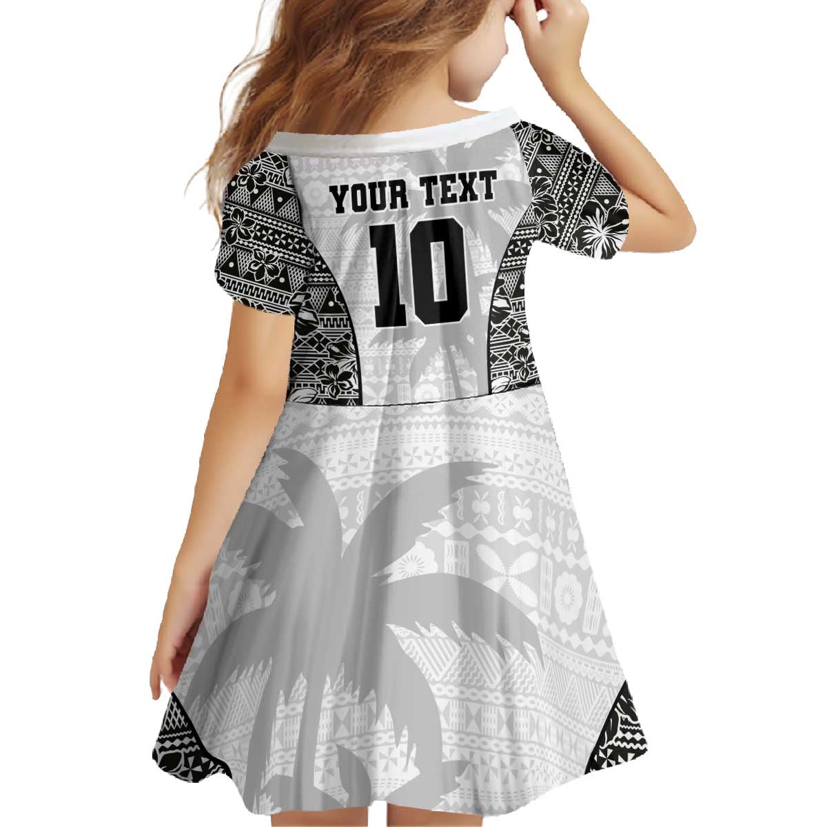 Custom Fiji Pacific Rugby 2024 Family Matching Off The Shoulder Long Sleeve Dress and Hawaiian Shirt Tapa Tribal and Fijian Masi Pattern LT03 - Polynesian Pride
