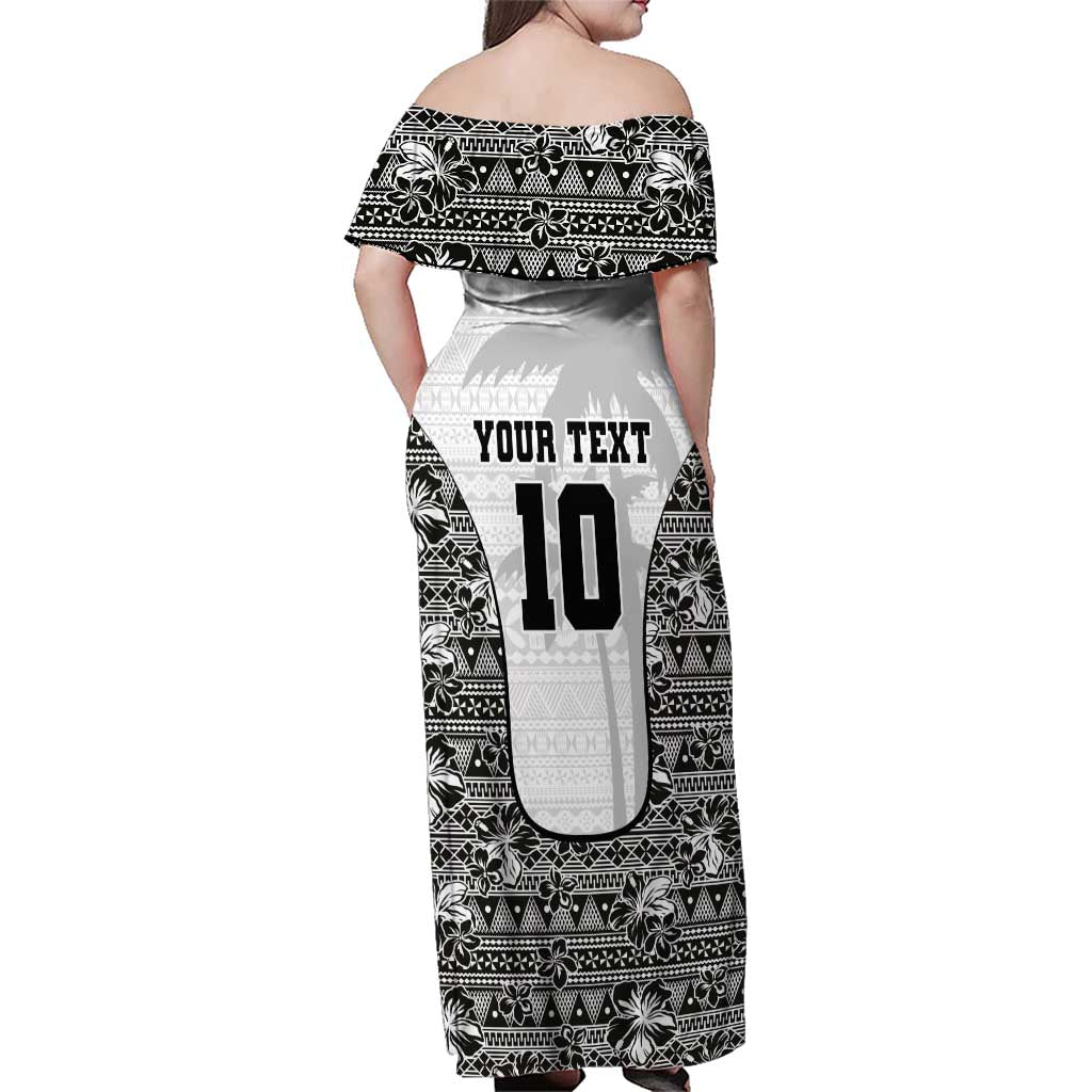 Custom Fiji Pacific Rugby 2024 Family Matching Off Shoulder Maxi Dress and Hawaiian Shirt Tapa Tribal and Fijian Masi Pattern LT03 - Polynesian Pride
