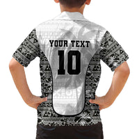 Custom Fiji Pacific Rugby 2024 Family Matching Off Shoulder Short Dress and Hawaiian Shirt Tapa Tribal and Fijian Masi Pattern LT03 - Polynesian Pride