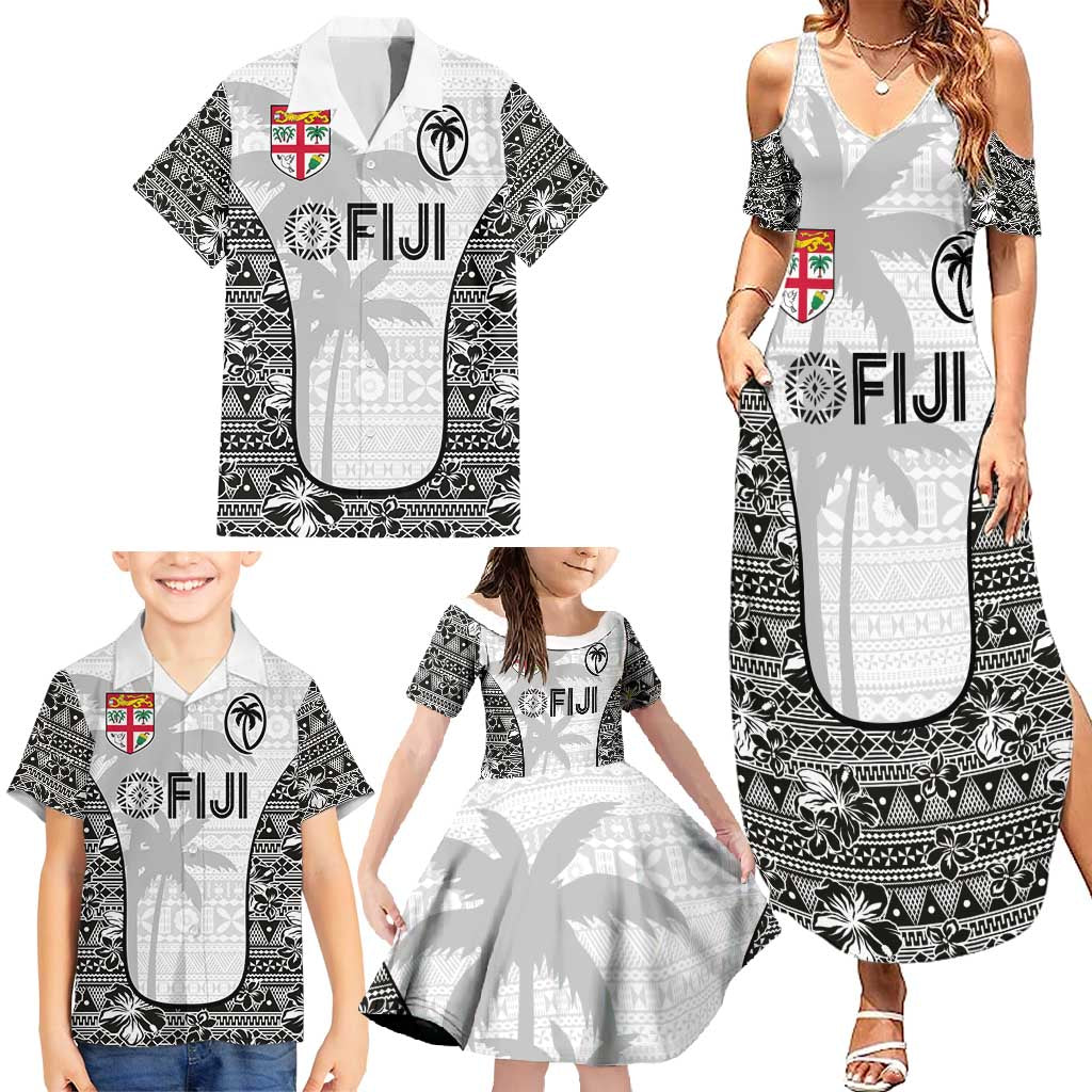 Custom Fiji Pacific Rugby 2024 Family Matching Summer Maxi Dress and Hawaiian Shirt Tapa Tribal and Fijian Masi Pattern LT03 - Polynesian Pride