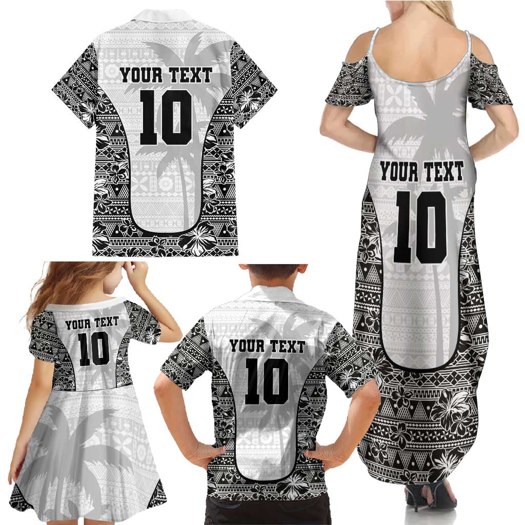 Custom Fiji Pacific Rugby 2024 Family Matching Summer Maxi Dress and Hawaiian Shirt Tapa Tribal and Fijian Masi Pattern LT03 - Polynesian Pride