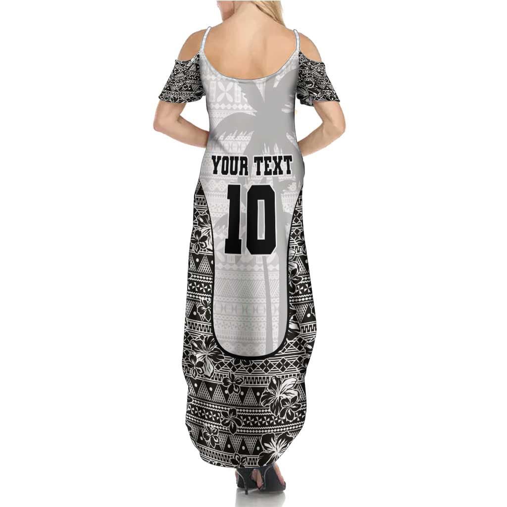 Custom Fiji Pacific Rugby 2024 Family Matching Summer Maxi Dress and Hawaiian Shirt Tapa Tribal and Fijian Masi Pattern LT03 - Polynesian Pride