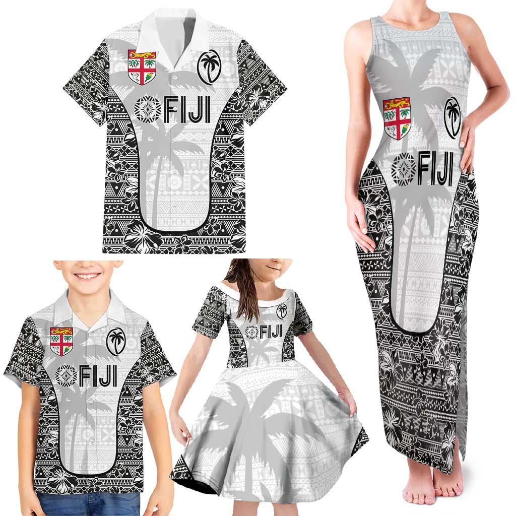 Custom Fiji Pacific Rugby 2024 Family Matching Tank Maxi Dress and Hawaiian Shirt Tapa Tribal and Fijian Masi Pattern LT03 - Polynesian Pride