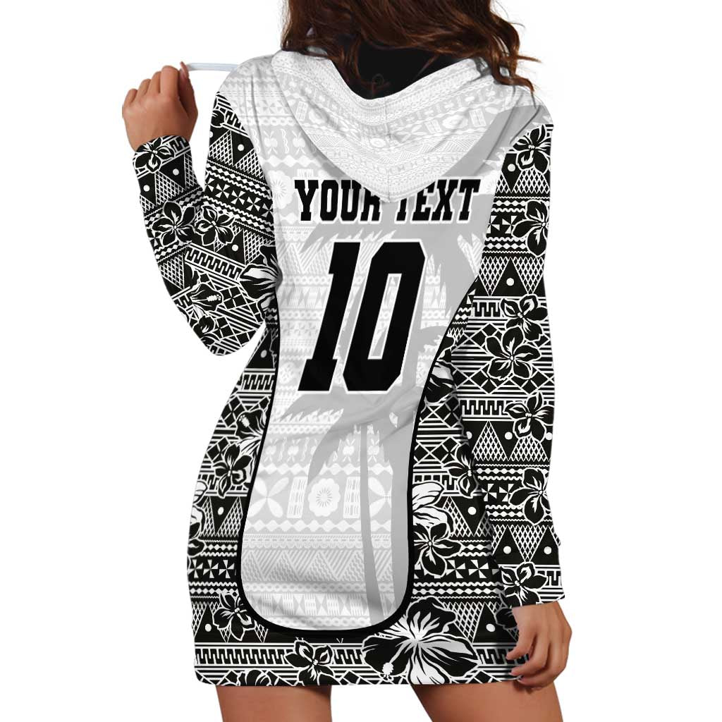 Custom Fiji Pacific Rugby 2024 Hoodie Dress Tapa Tribal and Fijian Masi Pattern LT03 - Polynesian Pride