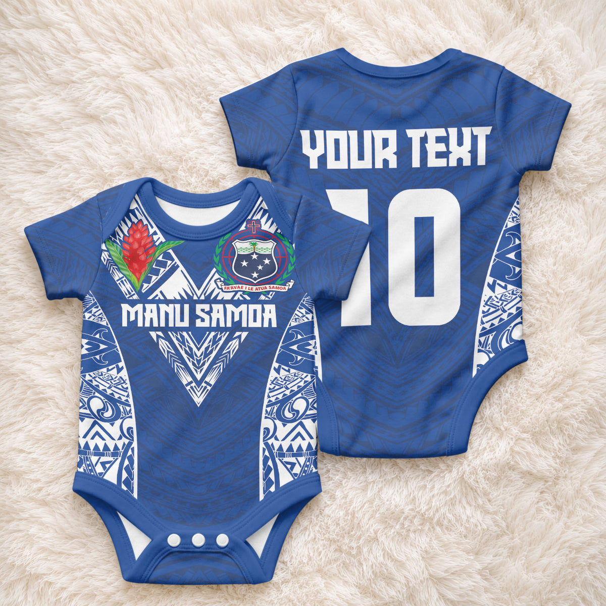 Custom Samoa Pacific Rugby 2024 Baby Onesie Polynesian Pacific Tribal Pattern LT03 - Polynesian Pride