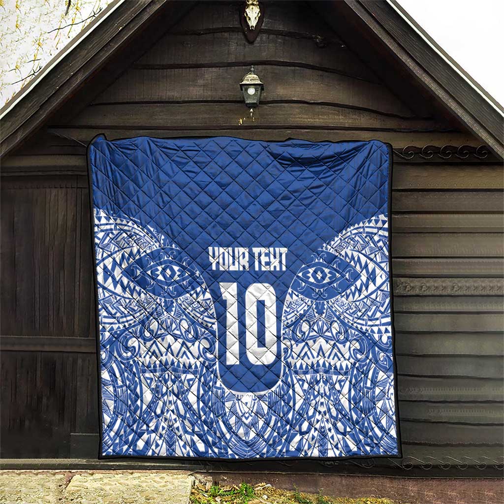 Custom Samoa Pacific Rugby 2024 Quilt Polynesian Pacific Tribal Pattern