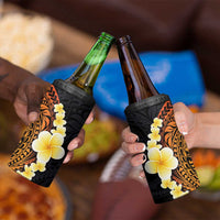Hawaiian Tropical Plumeria Art Polynesian Tattoo 4 in 1 Can Cooler Tumbler Black and Autumn Color Theme LT03 - Polynesian Pride