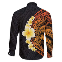 Hawaiian Tropical Plumeria Art Polynesian Tattoo Family Matching Tank Maxi Dress and Hawaiian Shirt Black and Autumn Color Theme LT03 - Polynesian Pride