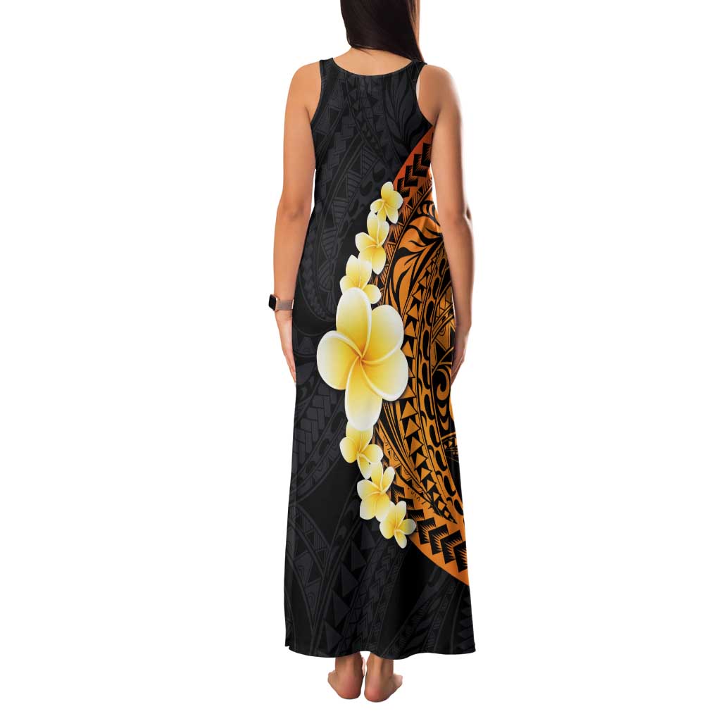 Hawaiian Tropical Plumeria Art Polynesian Tattoo Family Matching Tank Maxi Dress and Hawaiian Shirt Black and Autumn Color Theme LT03 - Polynesian Pride