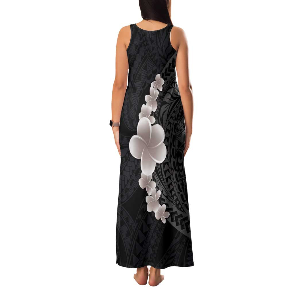 Hawaiian Tropical Plumeria Art Polynesian Tattoo Family Matching Tank Maxi Dress and Hawaiian Shirt Grayscale Color LT03 - Polynesian Pride