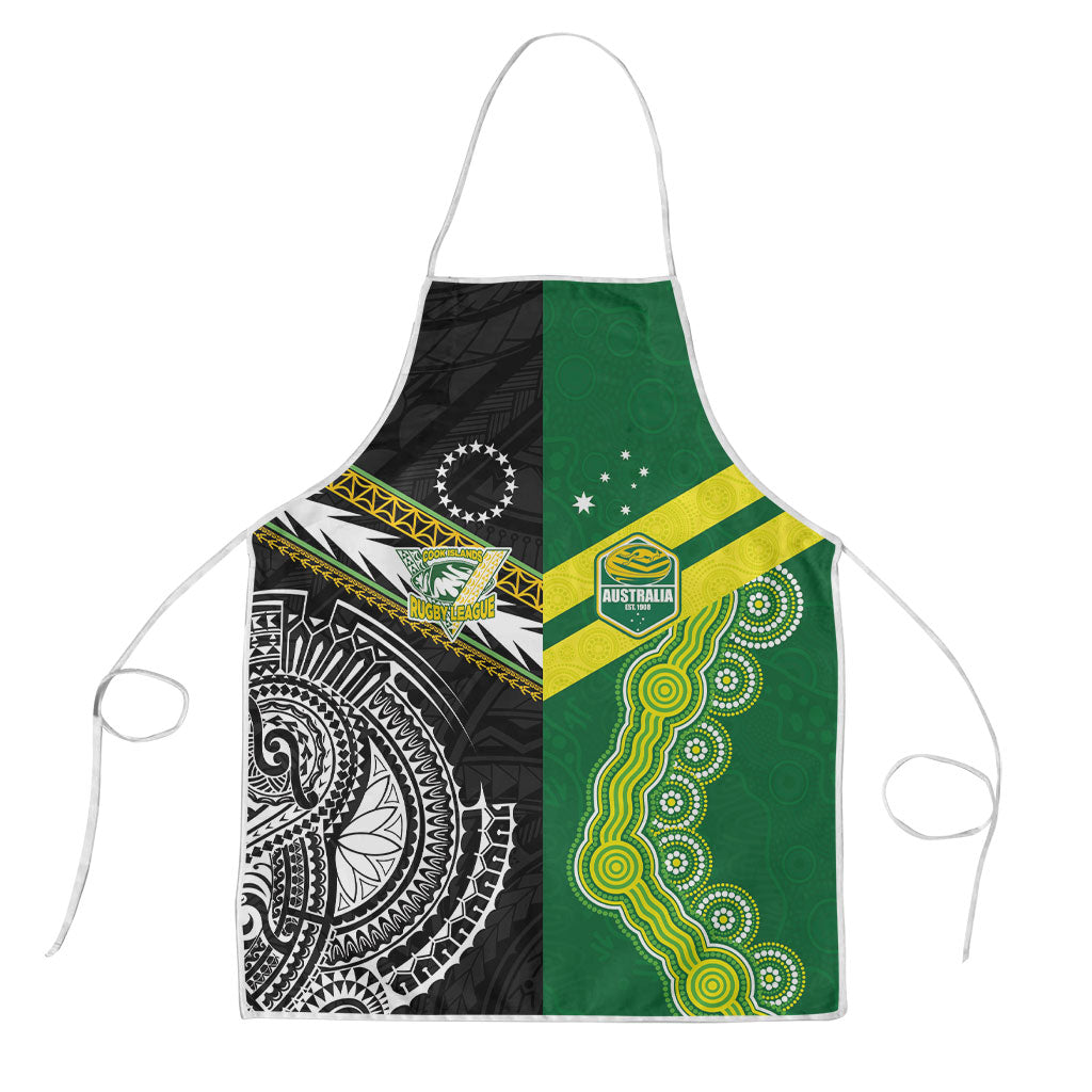 Rugby Cook Islands and Australia Apron Tatau Tribal with Aboriginal Chevron Sport Style LT03 Multicolor - Polynesian Pride